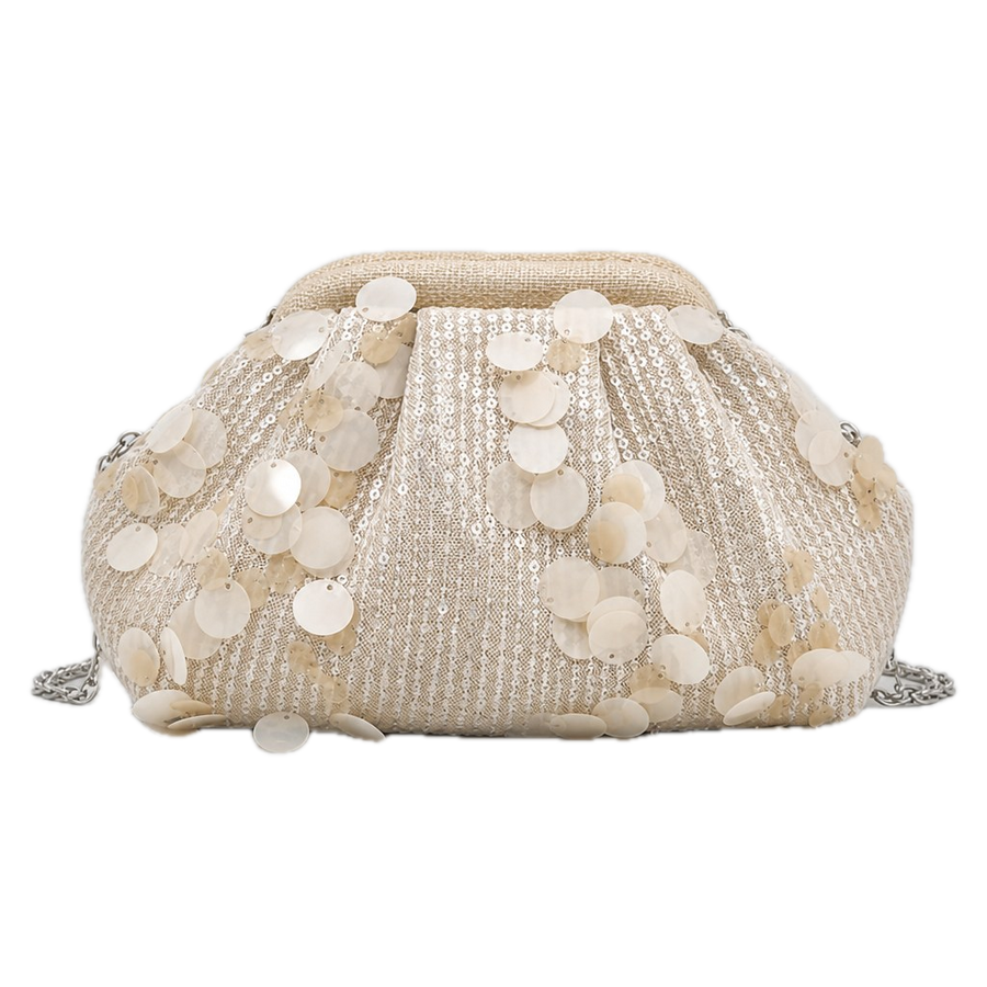 Paillette Clutch with Chain