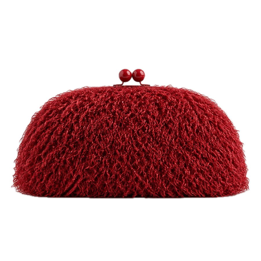 Fluffy Kiss-Lock Clutch