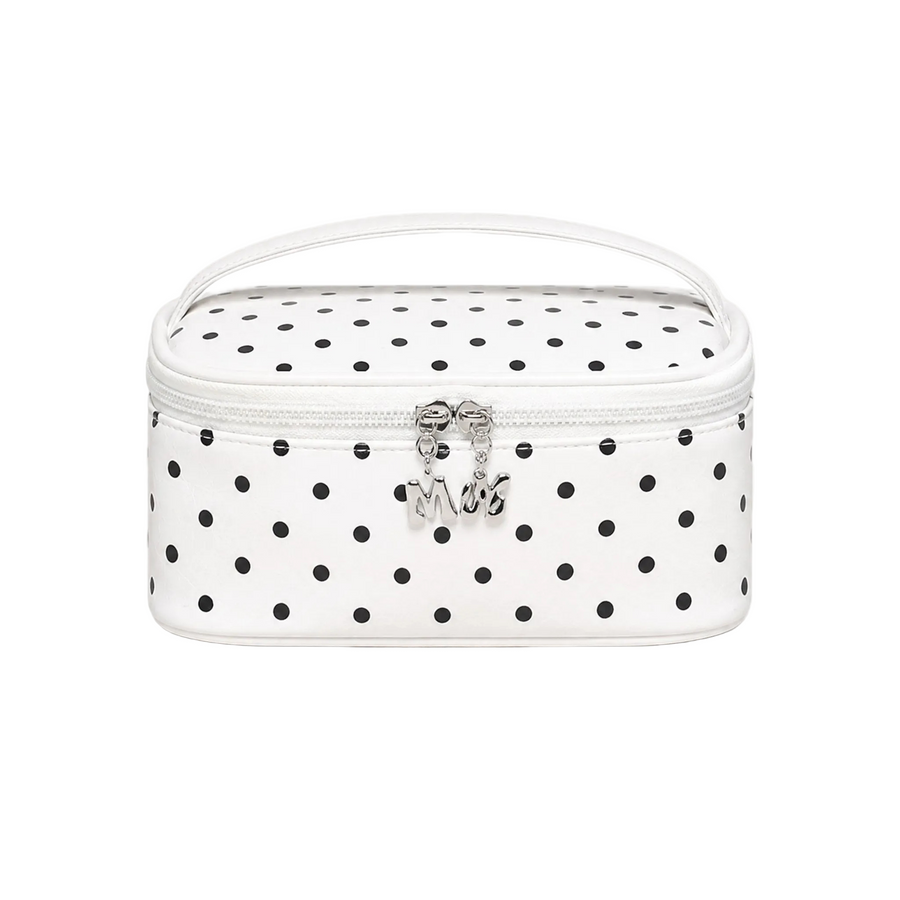 Polka Dot Vanity Case with Charm