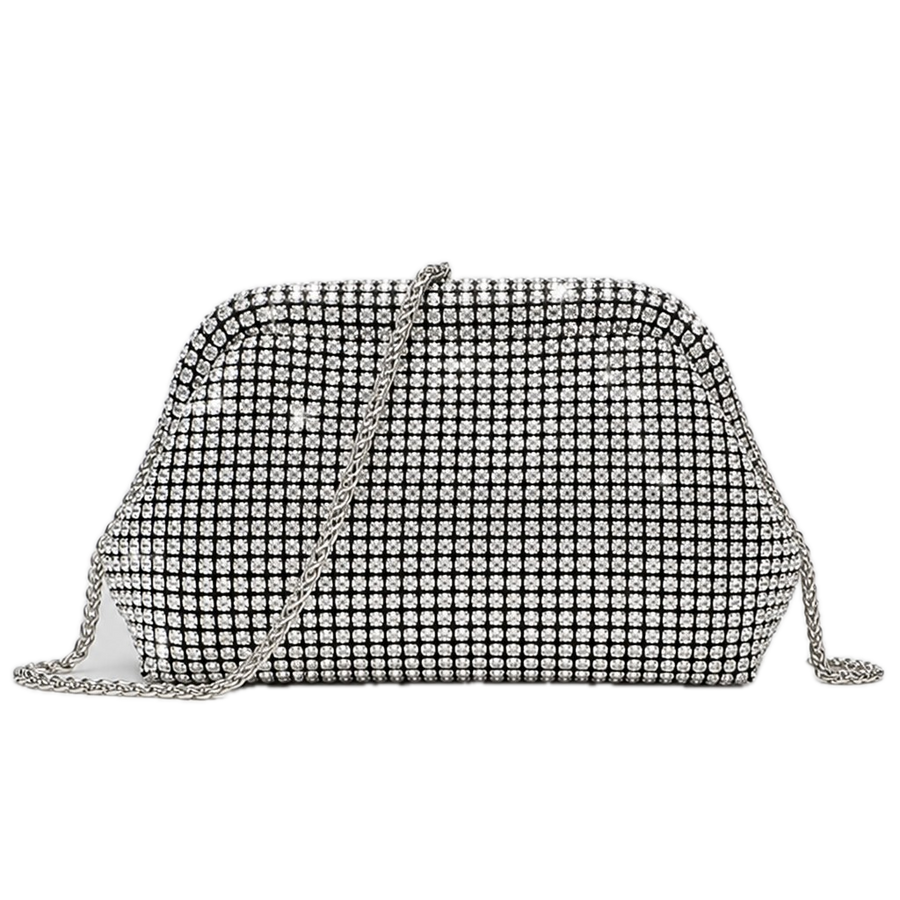 Rhinestone Clutch with Chain