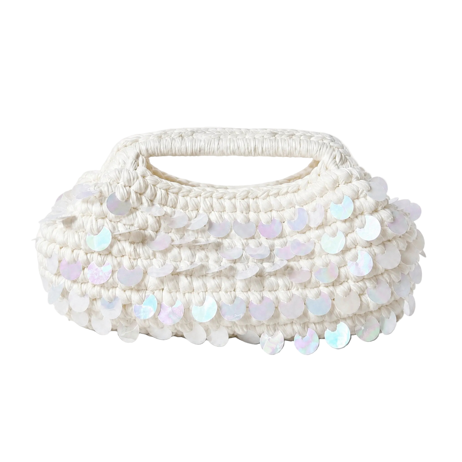 Sequin Crochet Handle Bag