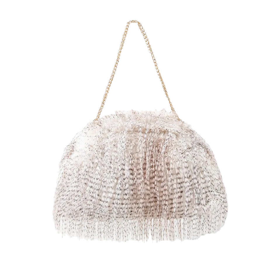 Faux Fur Bag with Chain